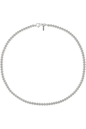 EMANUELE BICOCCHI Essential Knotted Chain Necklace in Metallic Silver