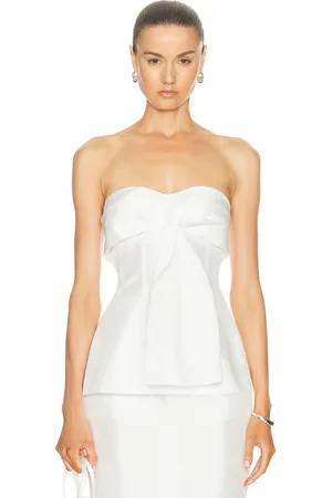 Nicholas Coraline Strapless Fan Pleat Top in