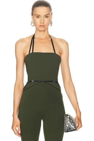 The Attico Halter Tank Top in Olive