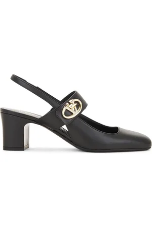 VALENTINO GARAVANI V Logo Locker Sling Back Heel in Black