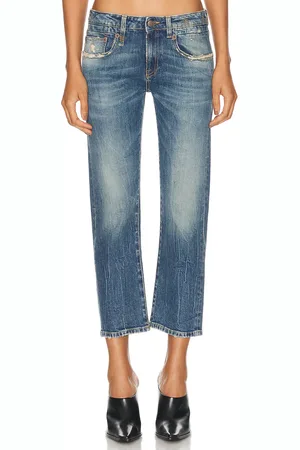 R13 Boy Straight in Denim-Dark