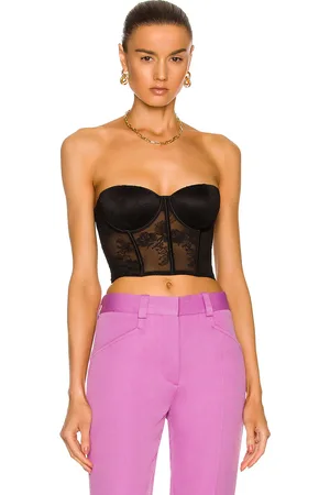 FLEUR DU MAL Bouquet Lace Strapless Bustier Top in