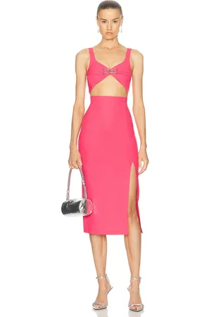 Moschino Cut Out Midi Dress in Pink