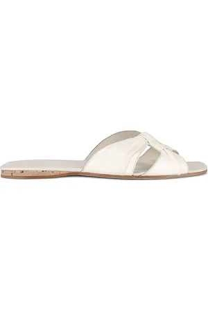 The Row Soft Knot Flat Sandal in Ivory