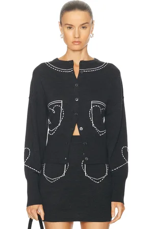 Moschino Long Sleeve Cardigan in Charcoal