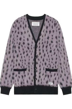 Wacko Maria Leopard Mohair Cardigan in
