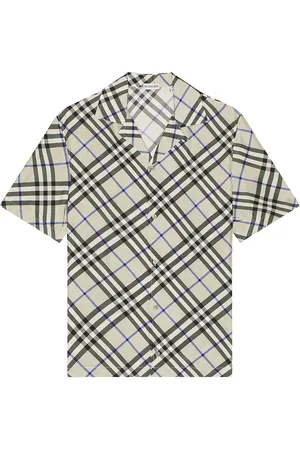 Burberry Check Shirt in Light Grey