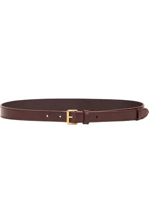 Saint Laurent Motorcycle Belt 2cm in Brown
