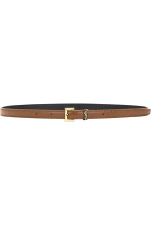 Saint Laurent Leather Belt in Brown