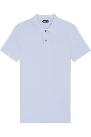 Tom Ford Tennis Piquet Short Sleeve Polo in Purple