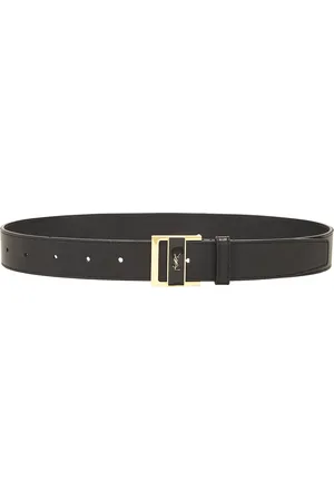 Saint Laurent Boucle Gio Belt in Black