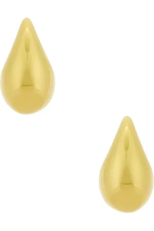 Bottega Veneta Drop Clip Earrings in Metallic Gold