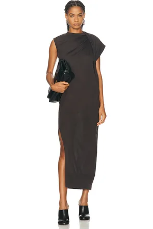 Stella McCartney Draped Knit Dress in Chocolate