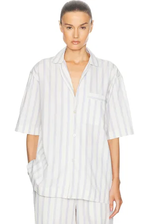 Tekla Long Sleeve Shirt in Ivory