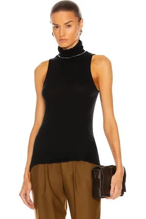 ENZA COSTA Cashmere Halter Turtleneck Top in