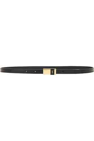 Saint Laurent Leather Belt in Black
