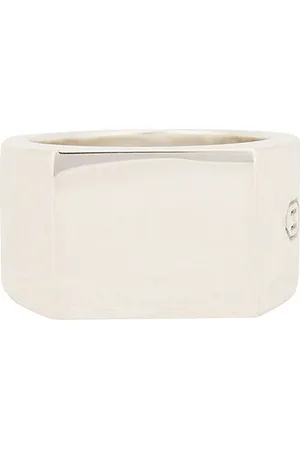 Hatton Labs Signet Ring in Metallic Silver