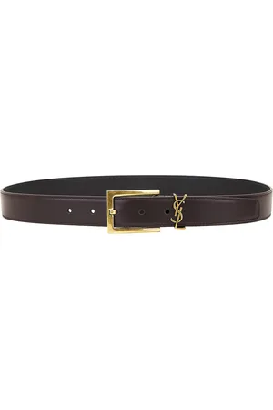 Saint Laurent Leather Belt in Brown