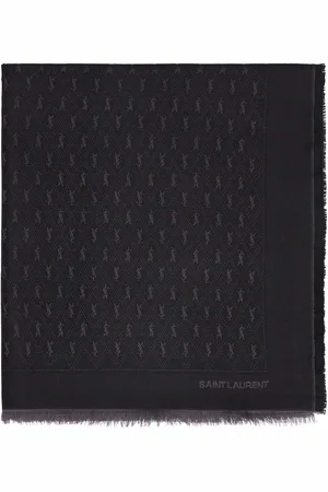 Saint Laurent Monogram Scarf in Black