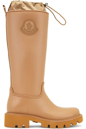 Moncler Kickstream Knee High Rain Boot in Brown