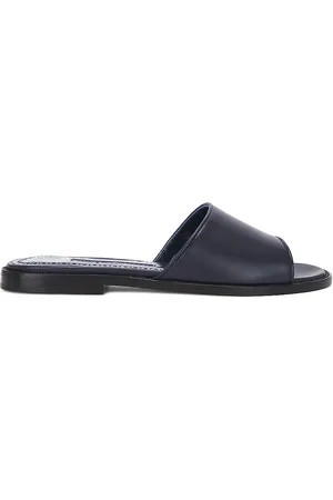 Manolo Blahnik Safinanu Nappa Sandal in Blue