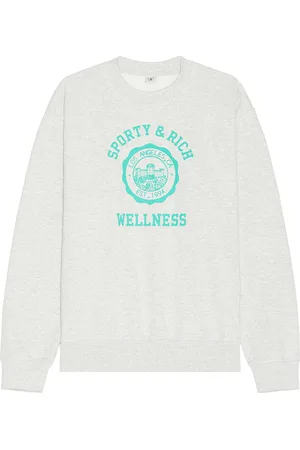 Sporty & Rich Emblem Crewneck in Light Grey