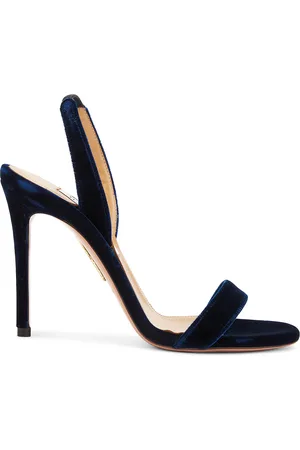 Aquazzura So Nude 105 Sandal in Blue