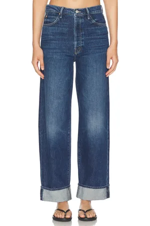 Mother The Spitfire Nerdy Cuff in Denim-Dark