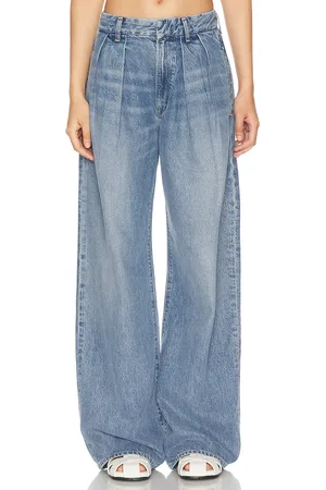 Citizens of Humanity Petra Pleated Wide Leg in Denim-Light