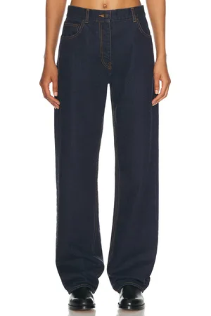 The Row Berty Wide Leg in Denim-Dark