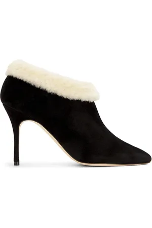 Manolo Blahnik Escaria 90 Suede Boot in Black
