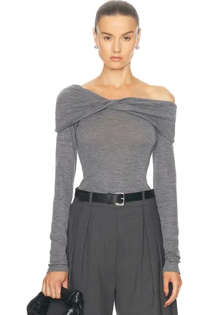 Rohe Bodycon Off Shoulder Top in Grey