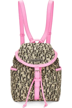Acne Studios Mini Monogram Backpack in Beige
