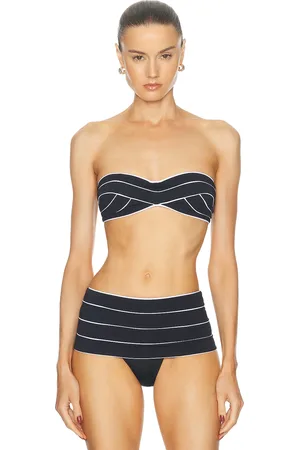 Tropic of C Deco Bikini Top in Black