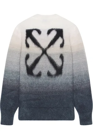 OFF-WHITE Mohair Arrow Gradient Knit in Grey