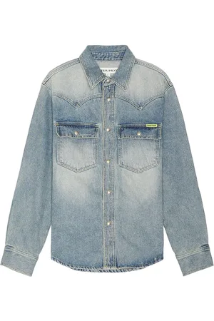 AFTER PRAY Cruisers Denim Shacket in Denim-Light