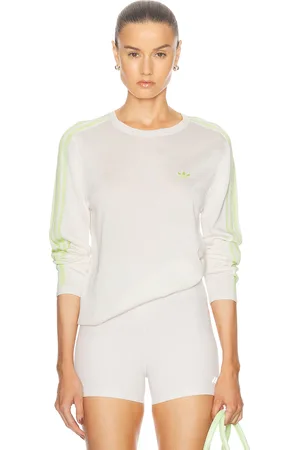 adidas Knit Long Sleeve Tee in White