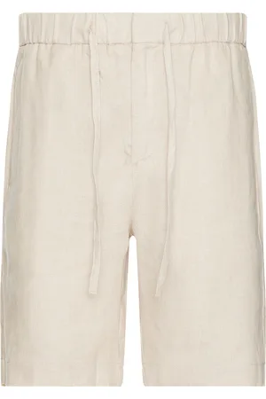 Frescobol Carioca Felipe Linen Shorts in Green