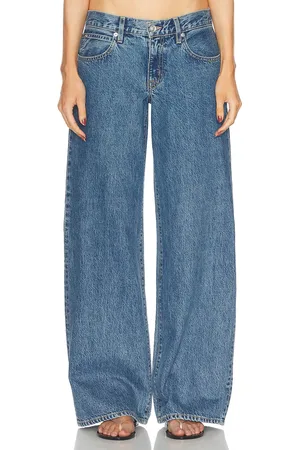 SLVRLAKE Lexi Low Rise Wide Leg in Denim-Medium