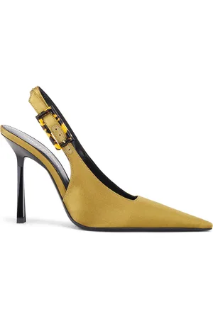 Saint Laurent Climax Slingback Pump in Olive