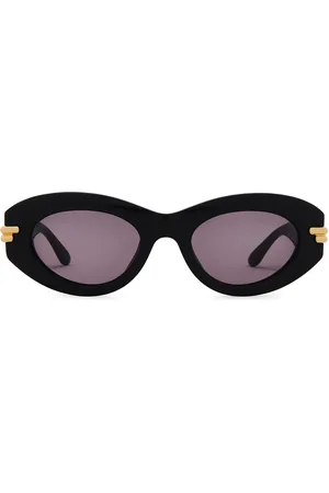 Bottega Veneta Oval Sunglasses in Black