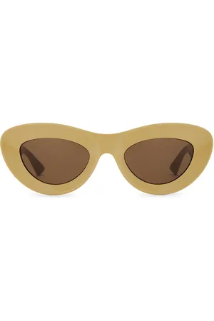 Bottega Veneta Cat Eye Sunglasses in Yellow