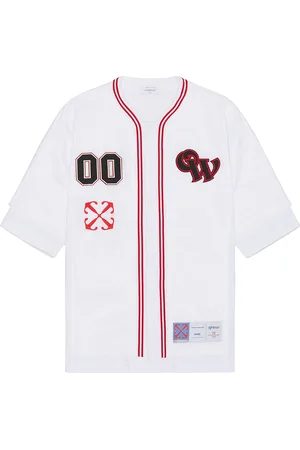 OFF-WHITE Gothic Logo Baseball Shirt in