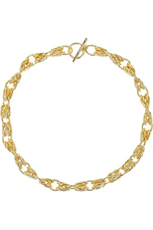 Saint Laurent Collier Necklace in Metallic Gold