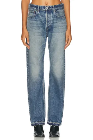 Moussy Eniswood Wide Straight in Denim-Medium