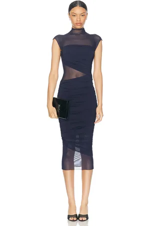 SER.O.YA Tabitha Midi Dress in Navy