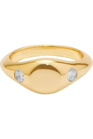 mega Side Eye Ring in Metallic Gold