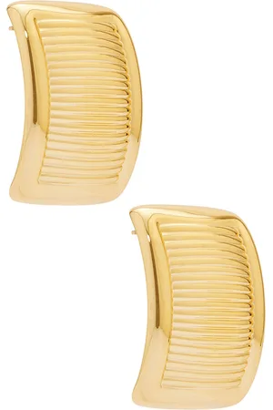 mega Planche Earrings in Metallic Gold