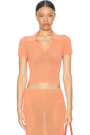 LIVE THE PROCESS Nyx Polo Top in Coral