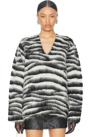 Marc Jacobs Brushed Zebra Sweater in Black